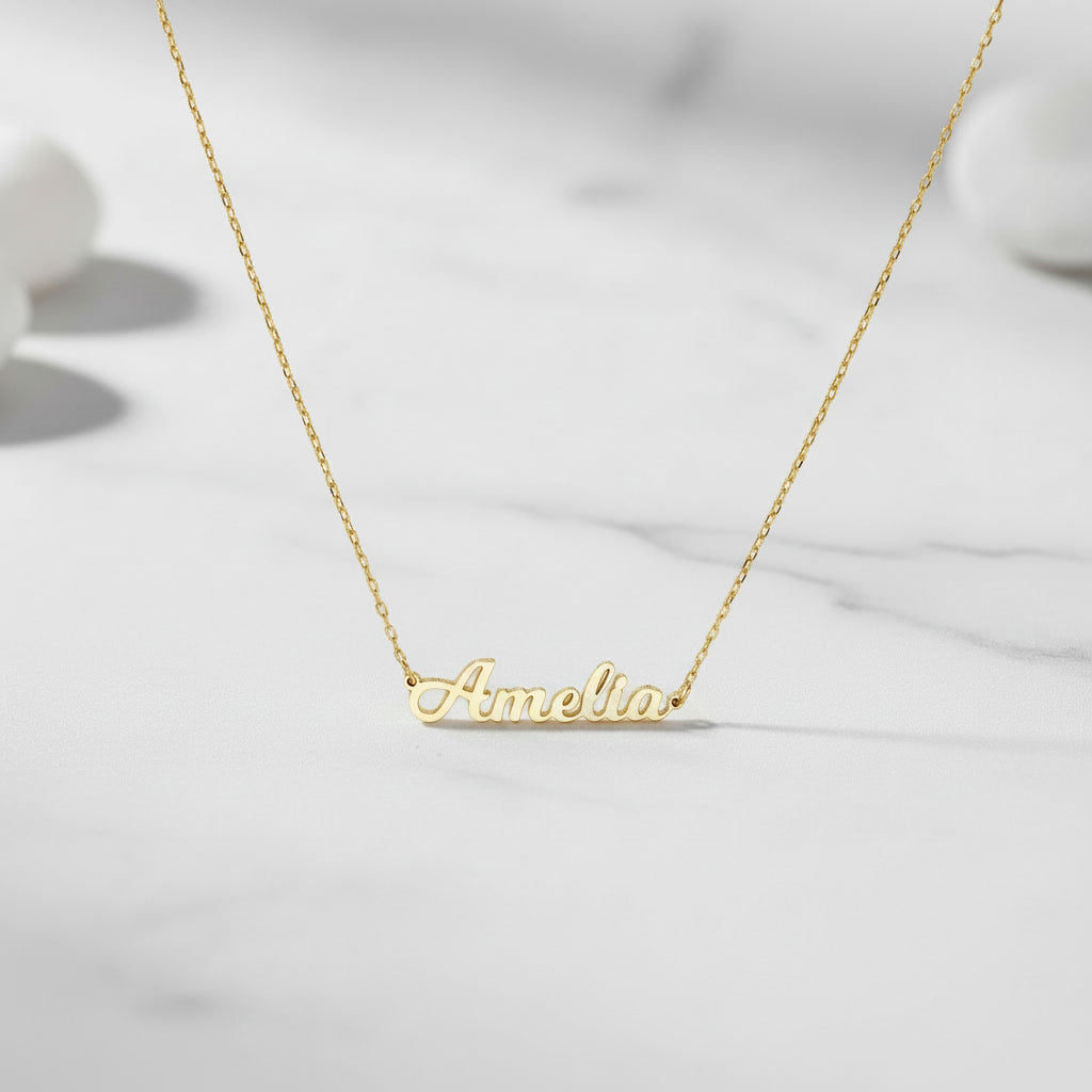 Custom Stainless Steel Name Necklace with Pendant